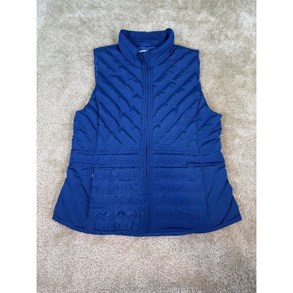 LOFT Jackets & Blazers - Ann Taylor Loft Small Blue Quilted Womens Zipper Vest And Pockets Gorpcore